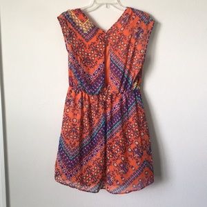 NWT Francesca’s L orange chiffon dress